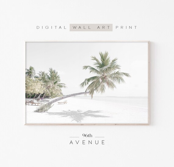 Beach Palm Tree Tropical Summer Art Print