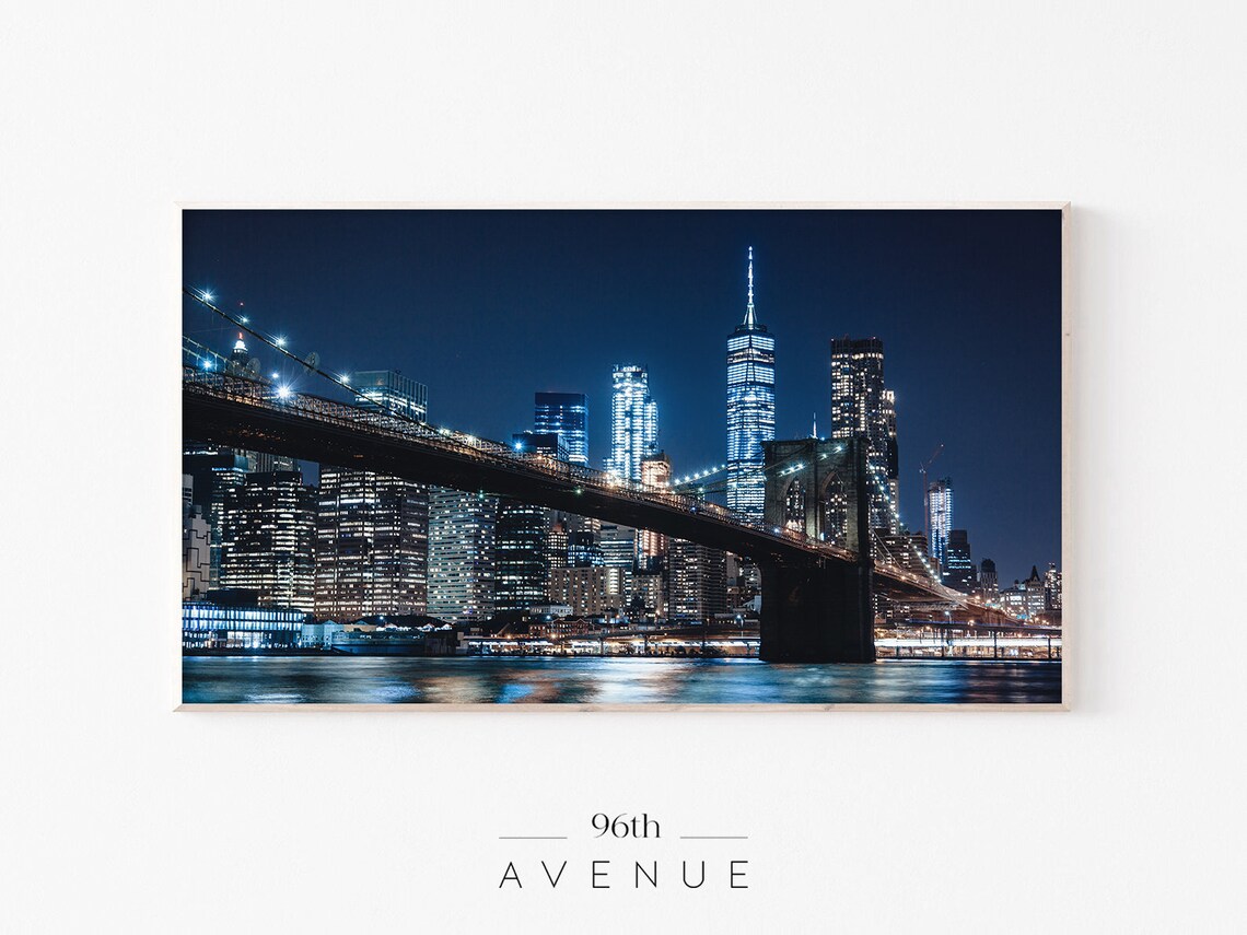 Brooklyn Bridge TV Art, Travel Poster