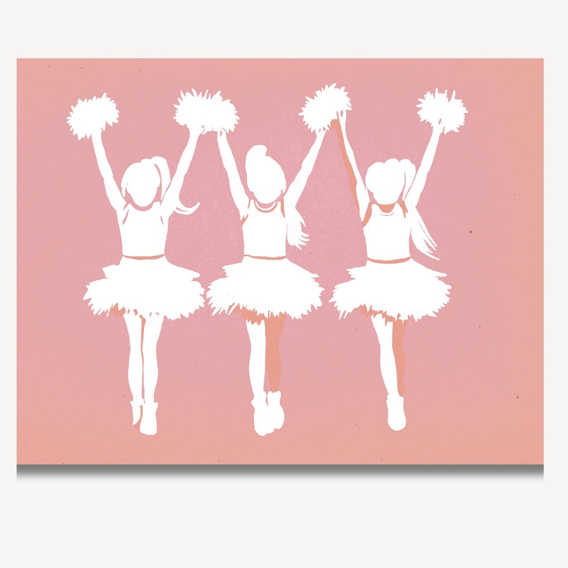Cheerleading Girls Room Print Cheerleading Wall Art Girl Sport Decor Cheerleader Poster Art Girls Dancing Roompink Girls Room Decor - Image 2
