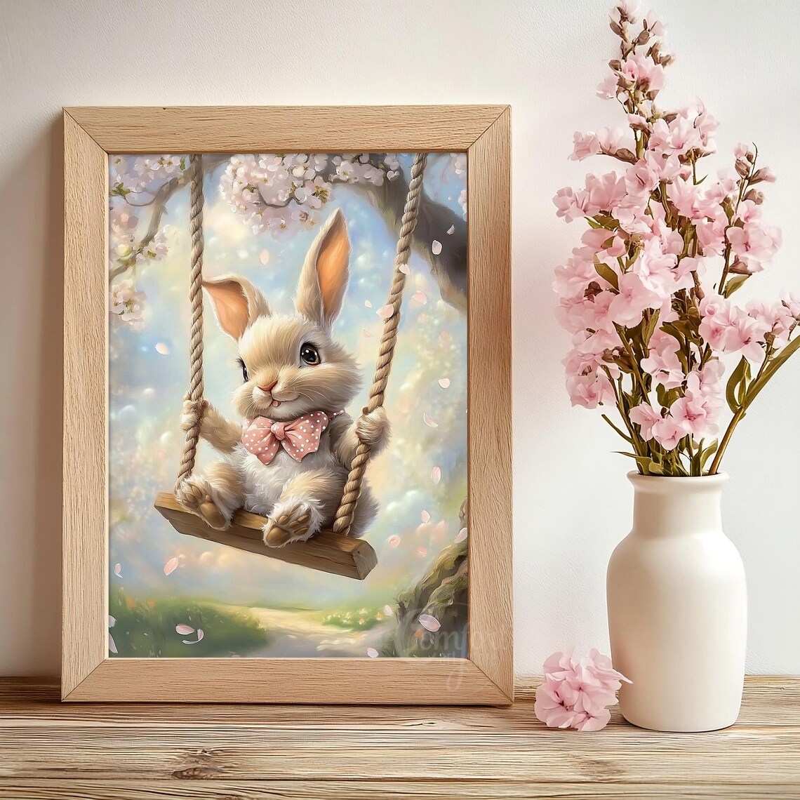 Easter Bunny Print, Vintage Easter Decor - Image 2