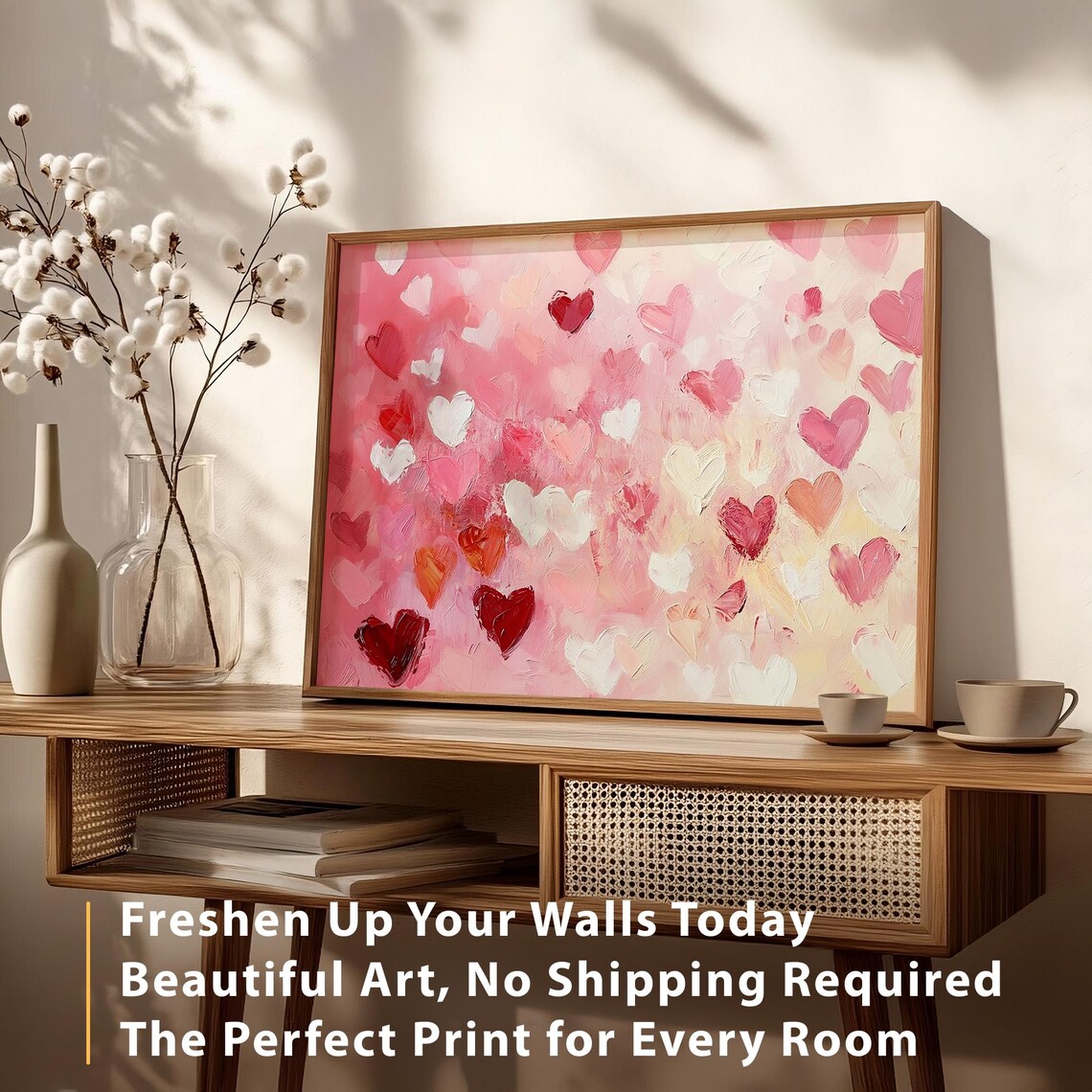 Valentines Day Heart Art Print, Antique Vintage - Image 6