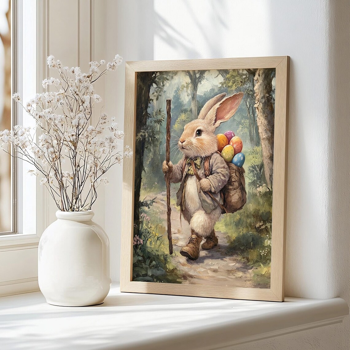 Easter Bunny, Vintage Spring Nursery Art Print - Image 3