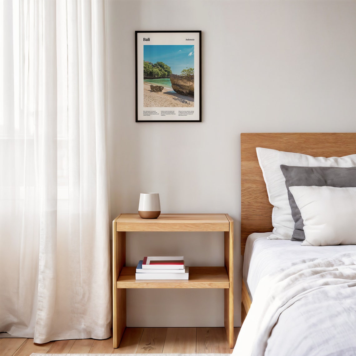 Bali Rocky Beach Cove Turquoise Water Indonesia Travel Poster - Image 3