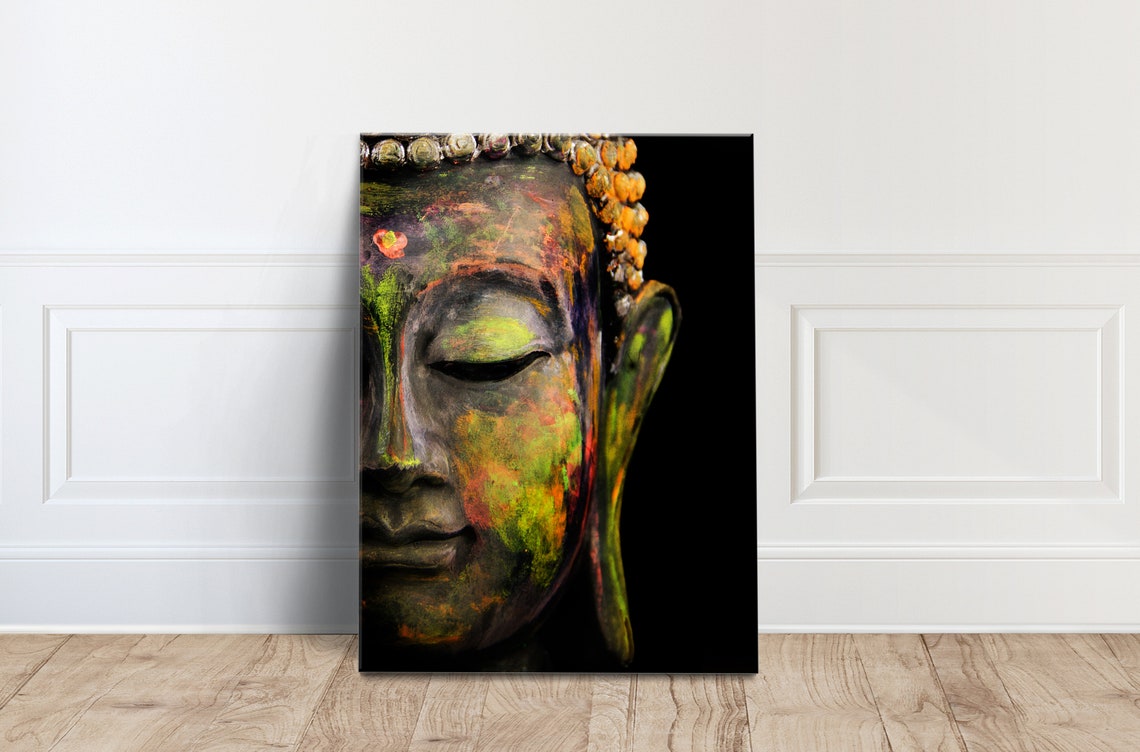 Colorful Buddha Zen Art Print for Yoga Spaces