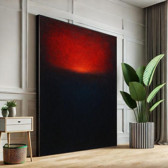 Mark Rothko Red And Black Canvas Iconic Color Field Painting Reproduction For Bold Modern Interiors