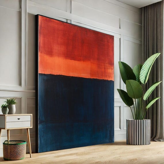 Mark Rothko Red And Blue Canvas Iconic Color Field Painting Reproduction For Bold Modern Interiors