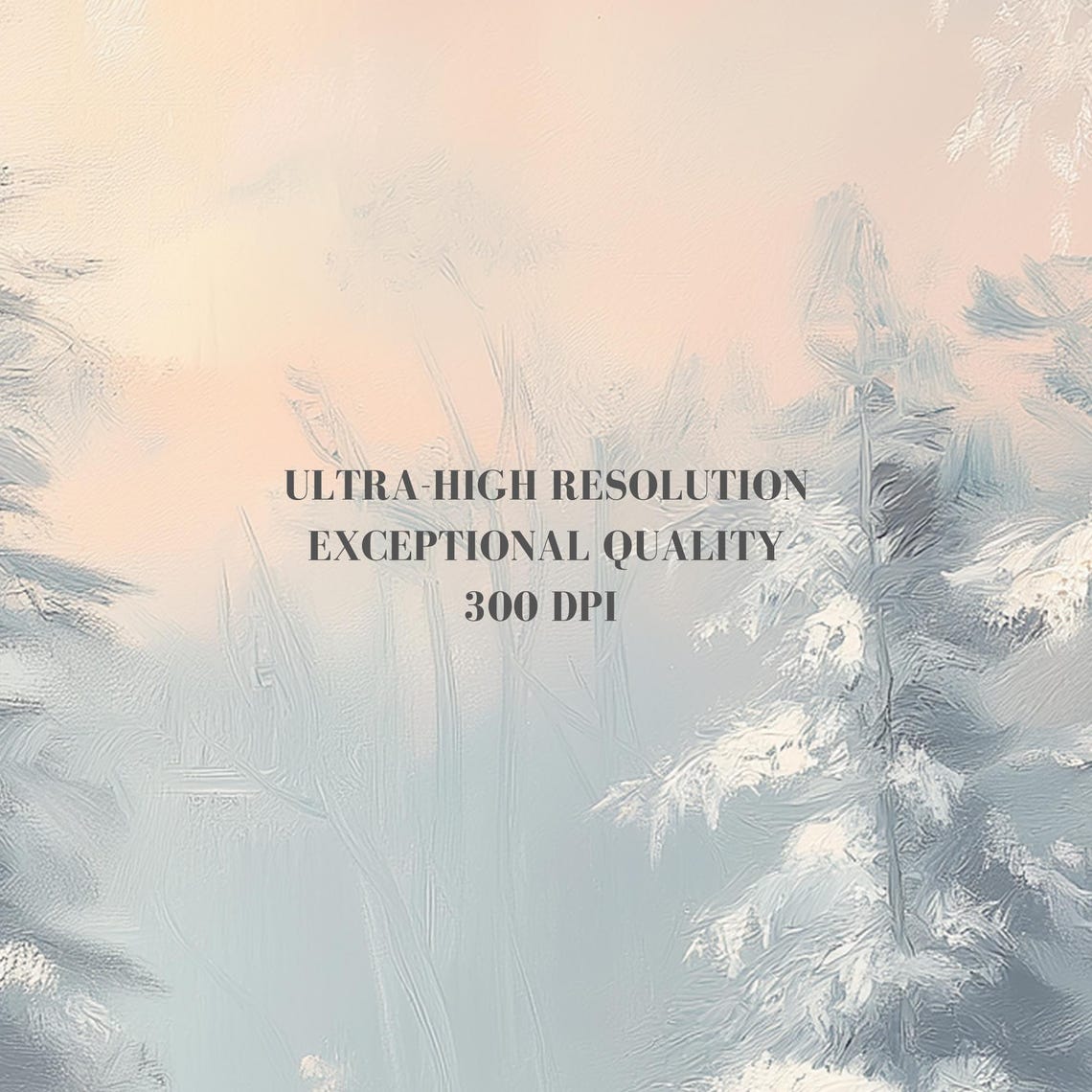 Pastel Winter Wonderland Forest Stream Snowy Landscape Poster - Image 7