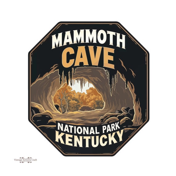 Mammoth Cave Badge Transparent Background Png Kentucky National Park Sublimation Design Sublimation National Park Mammoth Cave Park Design