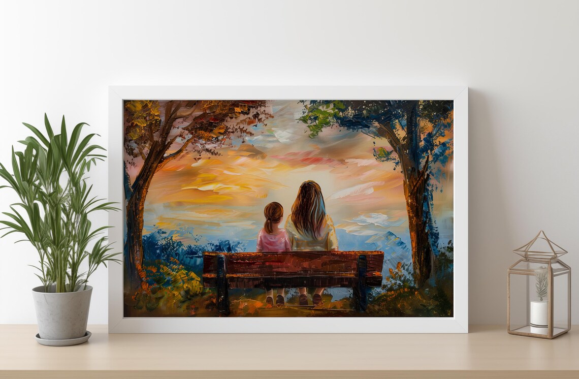 Mother and Daughter Love Art Print, Family Gift - Image 5