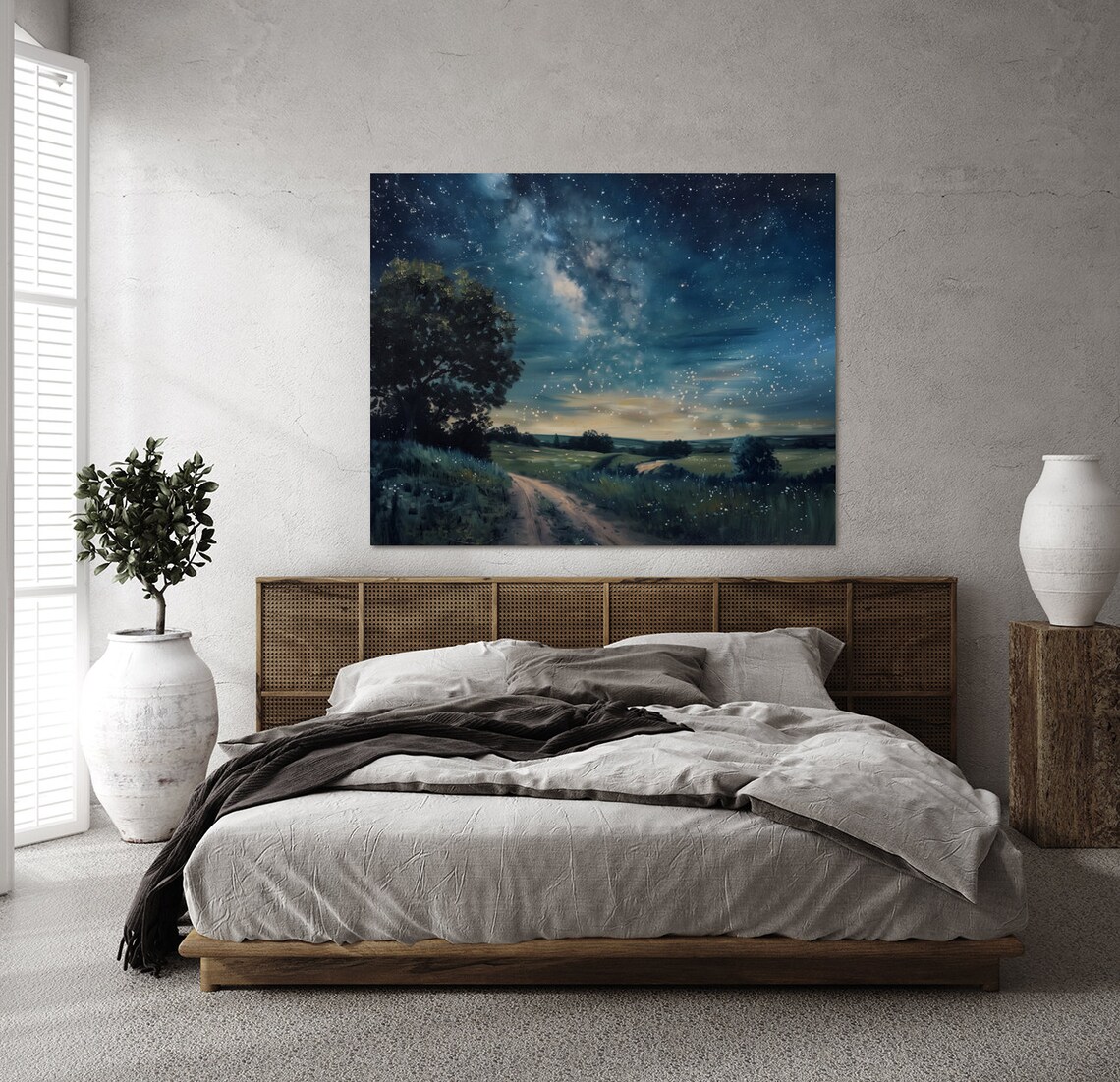 Country Night Sky Milky Way Vintage Art Print - Image 4