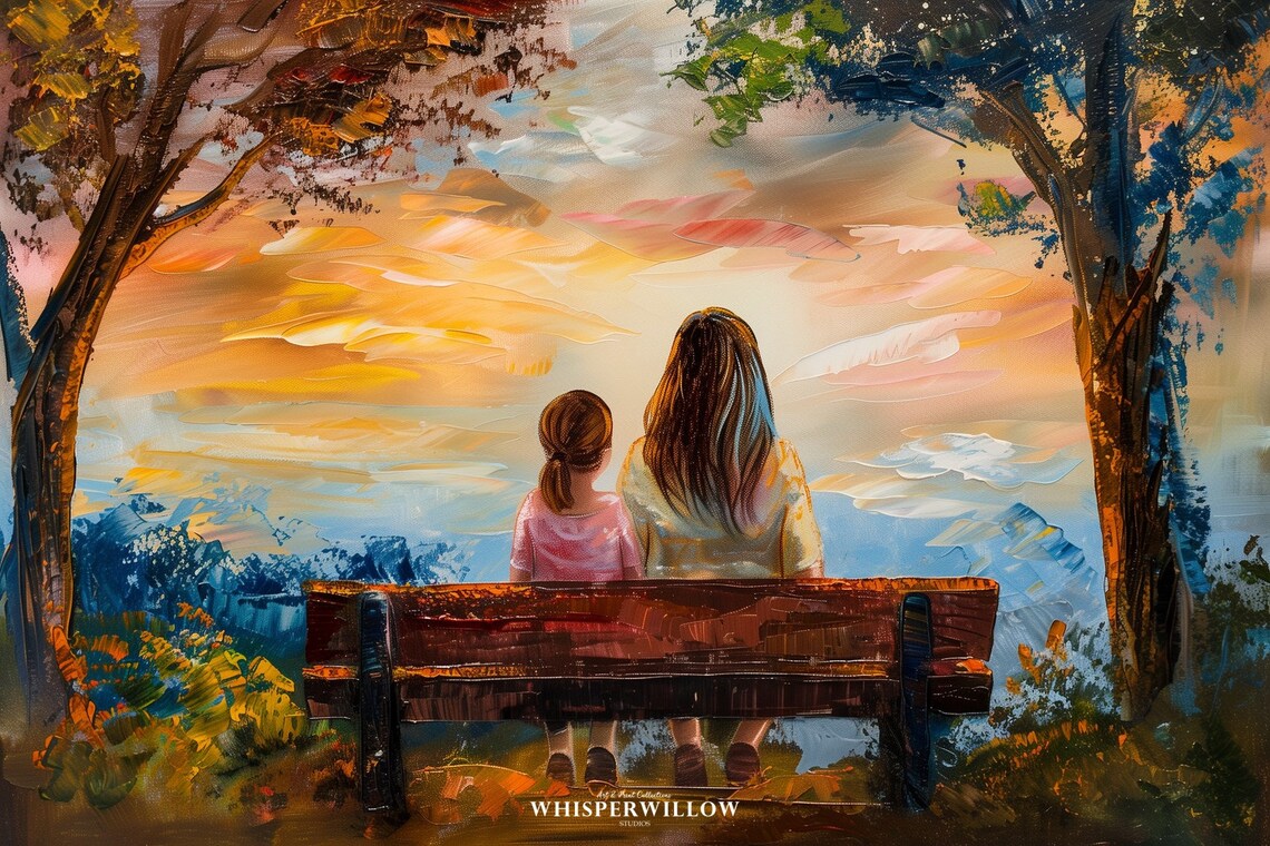 Mother and Daughter Love Art Print, Family Gift - Image 6