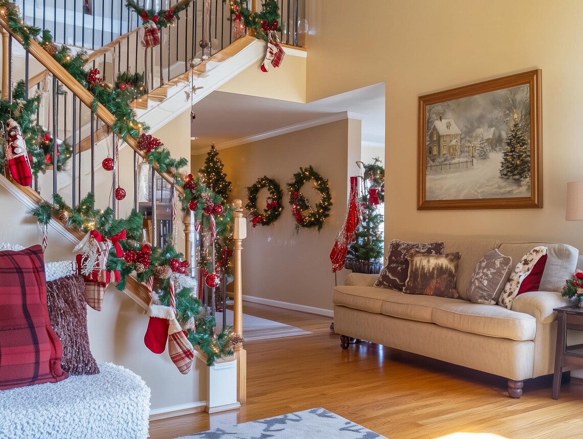 Enchanted Winter Cottage Wonderland Holiday Art Print - Image 2