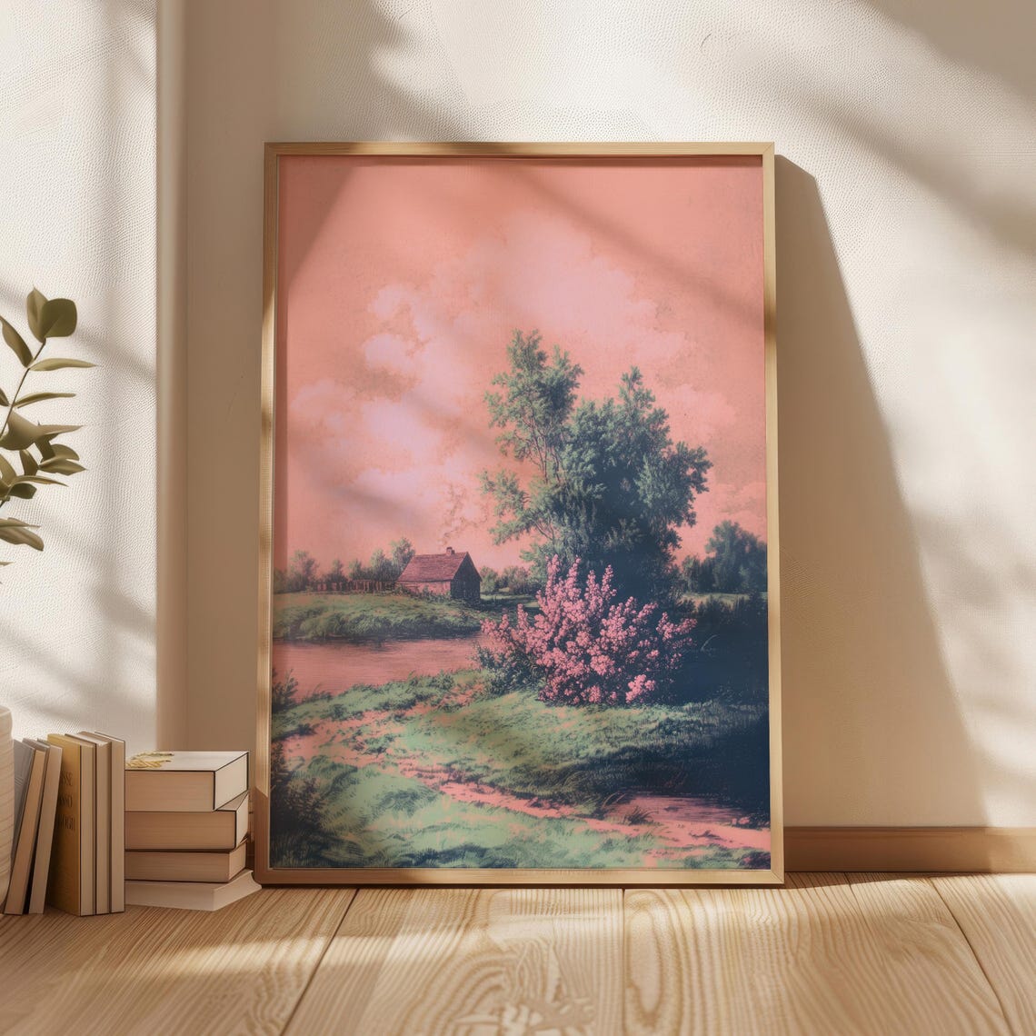 Village Poster Second Wall Art Home Decor New Gift Vintage Illustration Print