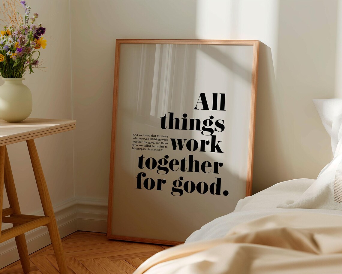 Romans 8:28 Scripture Art Print, Church Decor - Image 3