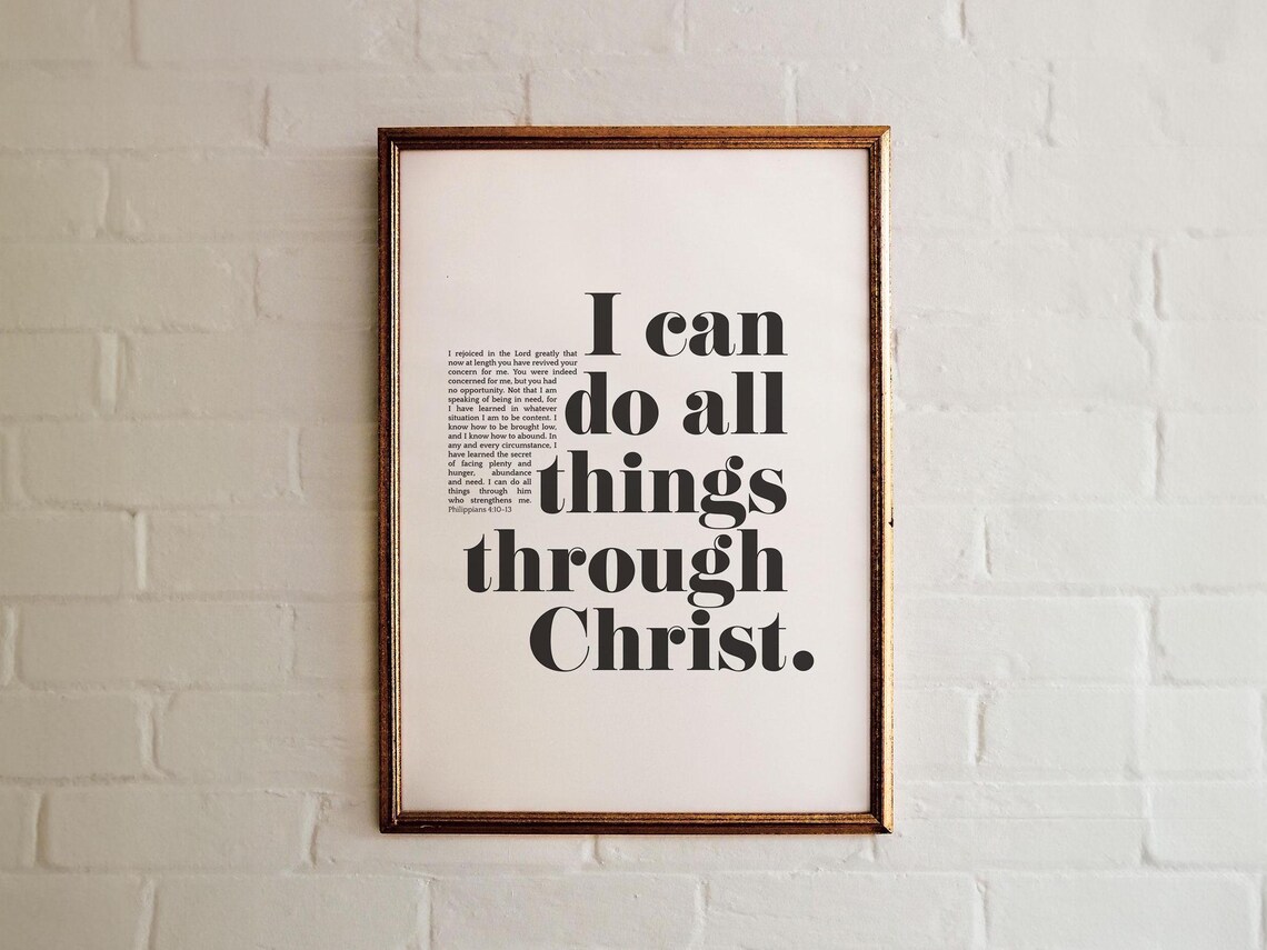 Philippians 4:13 Scripture Art Print, Christian Quote - Image 5