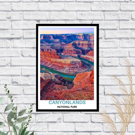 Canyonlands National Park Utah Red Rock River Canyon Photo Travel Poster