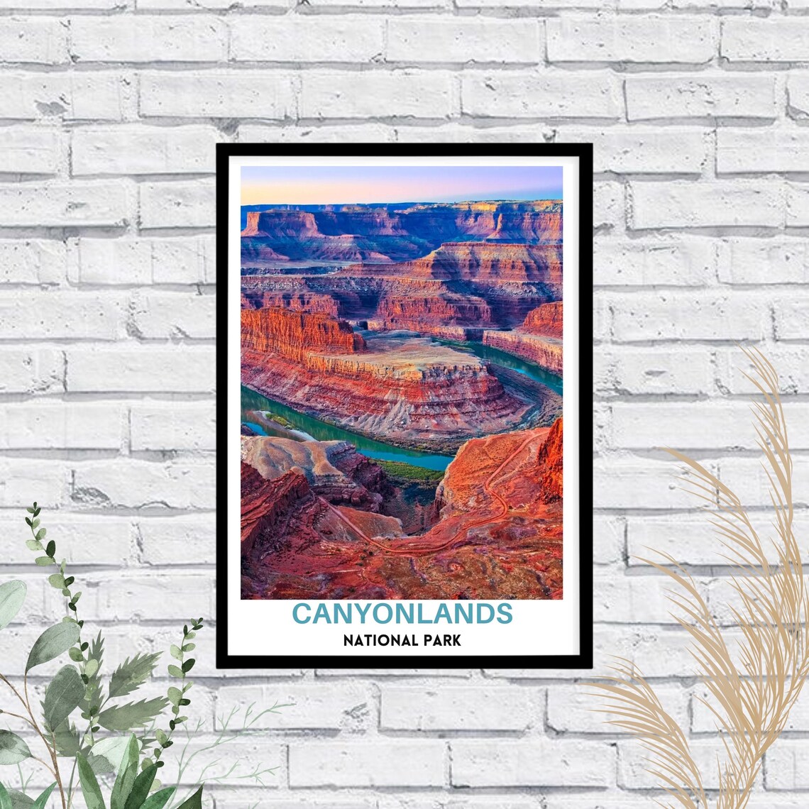 Canyonlands National Park Utah Red Rock River Canyon Photo Travel Poster