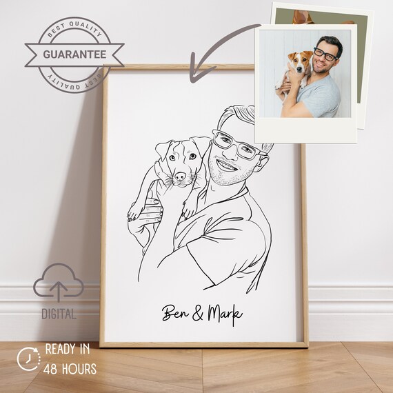 Custom Line Drawing Portrait Illustration