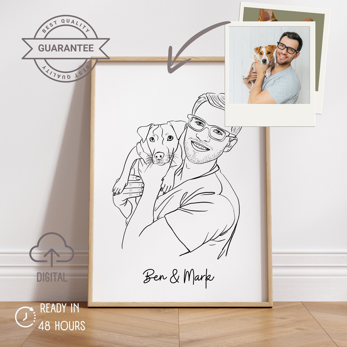 Custom Line Drawing Portrait Illustration
