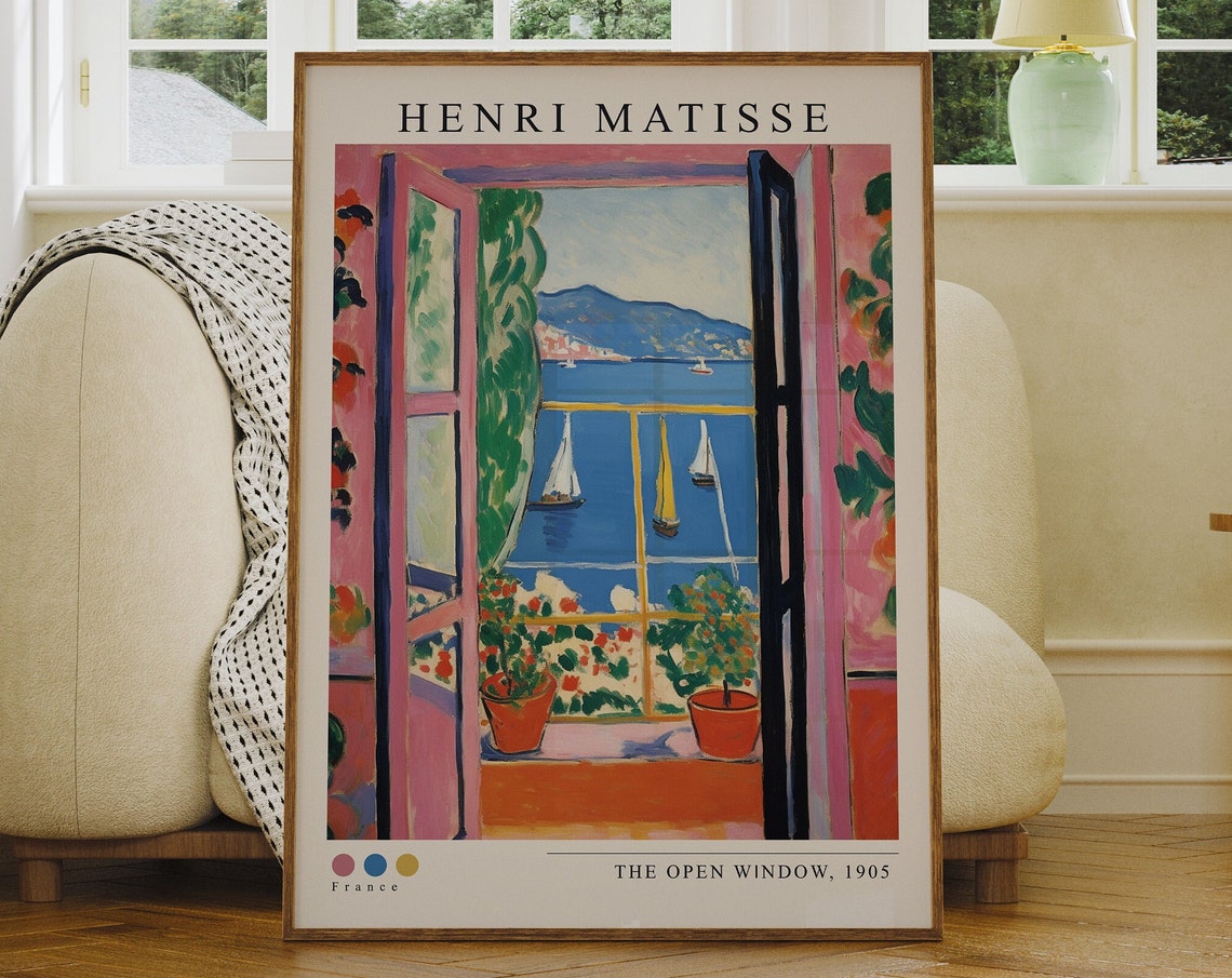 Henri Matisse The Open Window 1905 Harbor Sails Fauvist Poster