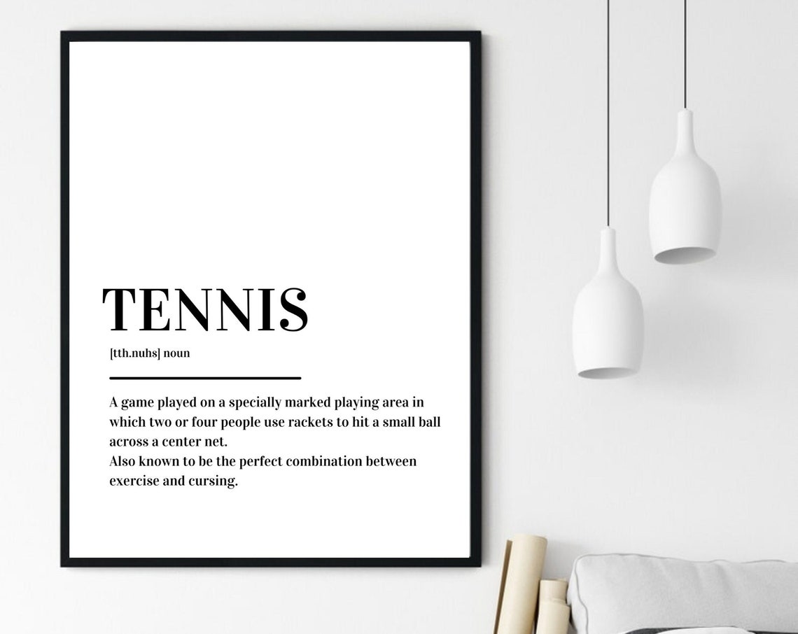Tennis Definition Print Poster - Image 6