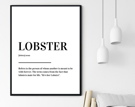 Lobster Definition Print Poster