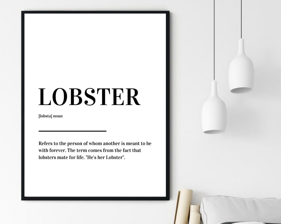 Lobster Definition Print Poster