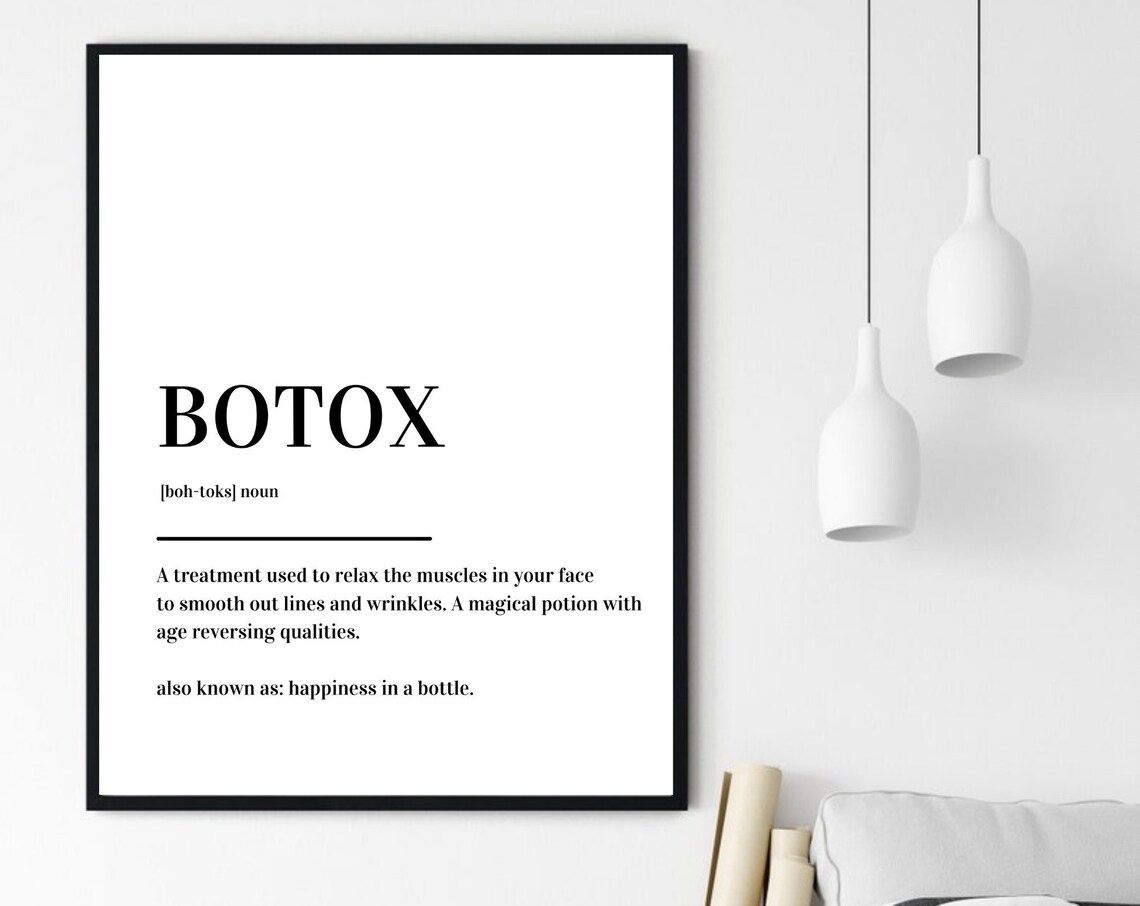 Botox Treatment Definition Beauty Salon Quote Dictionary Poster