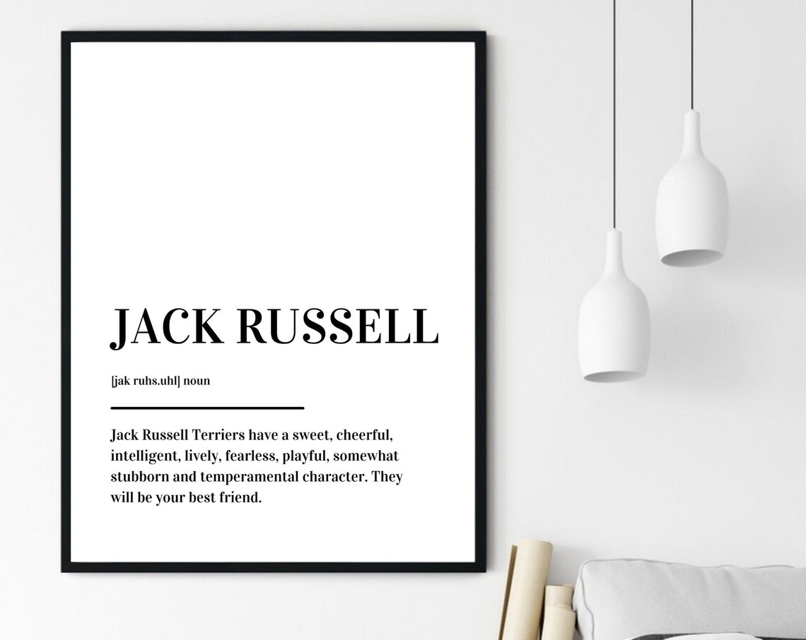 Jack Russell Terrier Definition Dog Lover Dictionary Style Poster - Image 6
