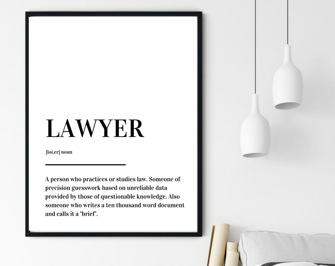 Lawyer Definition Typography Funny Legal Gift Minimalist Poster - Image 6