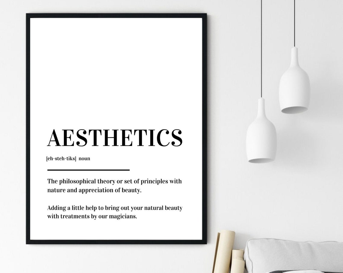 Aesthetics Definition Typography Beauty Salon Decor Gift Poster - Image 6