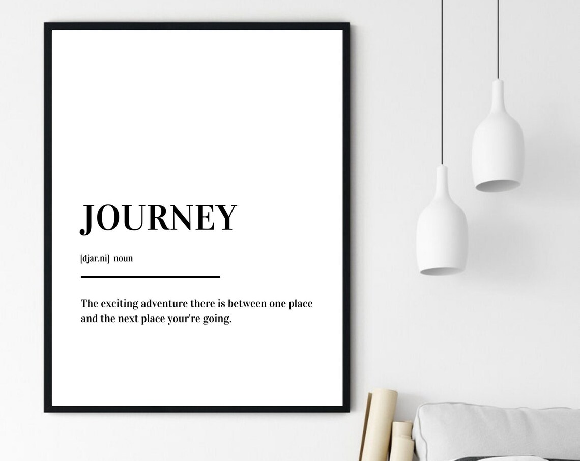 Journey Definition Adventure Quote Dictionary Style Typography Poster - Image 6