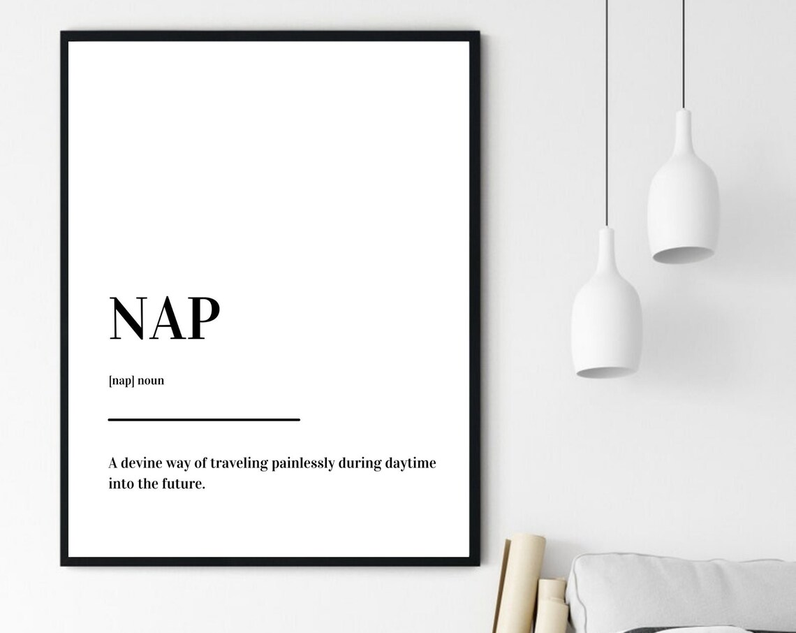 Nap Definition Funny Quote Daytime Sleep Minimalist Typography Poster - Image 6