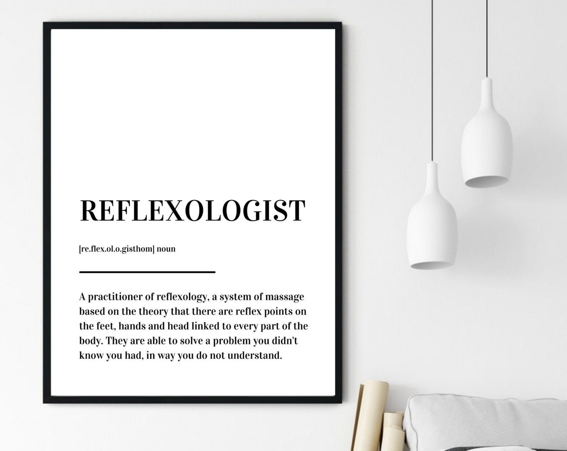 Reflexologist Definition Massage Therapist Dictionary Style Poster - Image 6