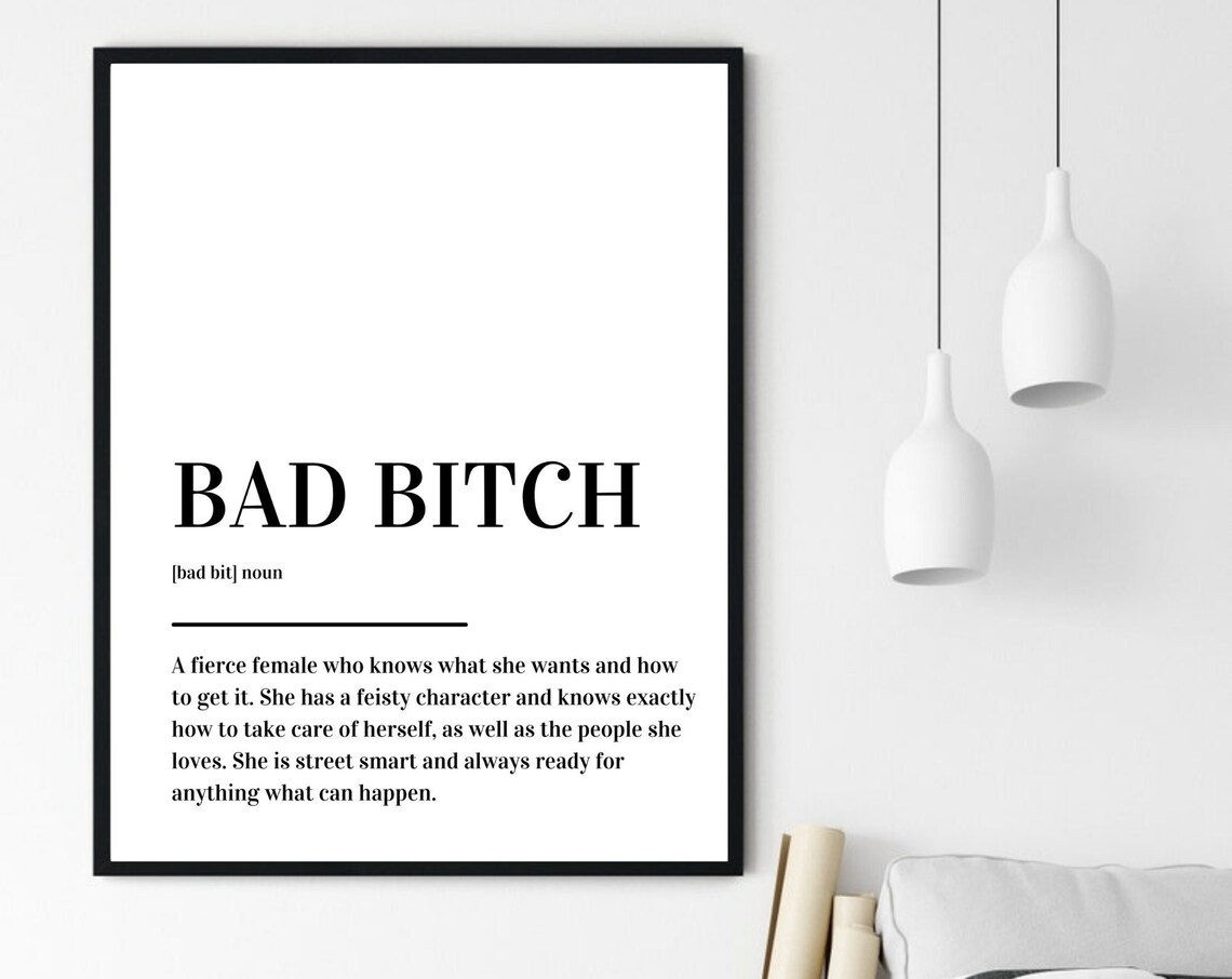 Bad Bitch Fierce Woman Dictionary Definition Cheeky Empowerment Poster - Image 6