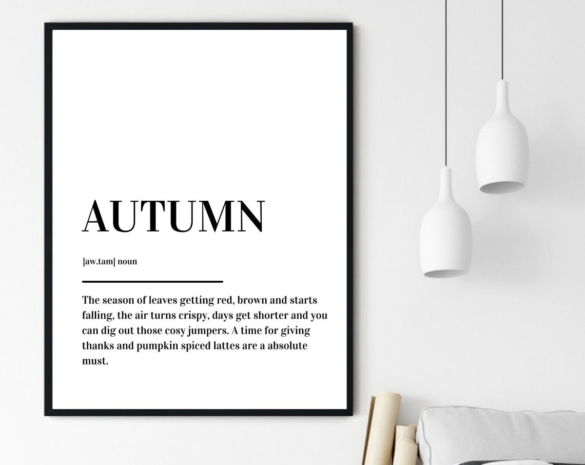 Autumn Definition Fall Season Quote Typography Dictionary Poster - Image 6