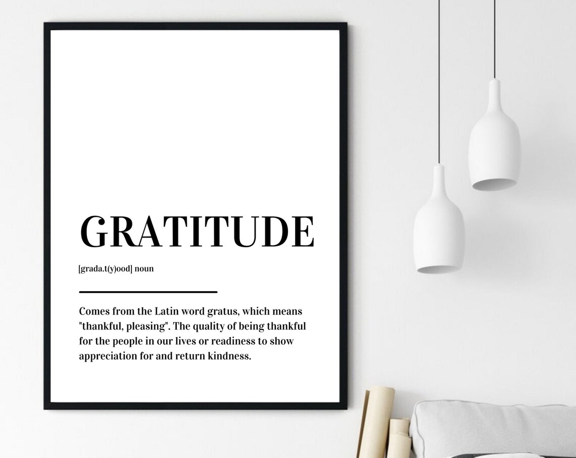 Gratitude Definition Poster, Modern Wall Art Print - Image 6