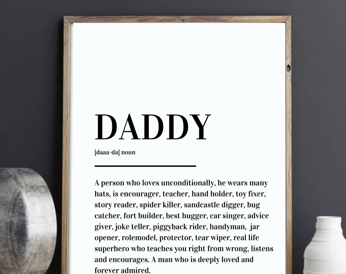 Daddy Dad Papa Father Definition Personalized Version 2