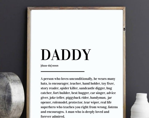 Daddy Dad Papa Father Definition Personalized Version 2