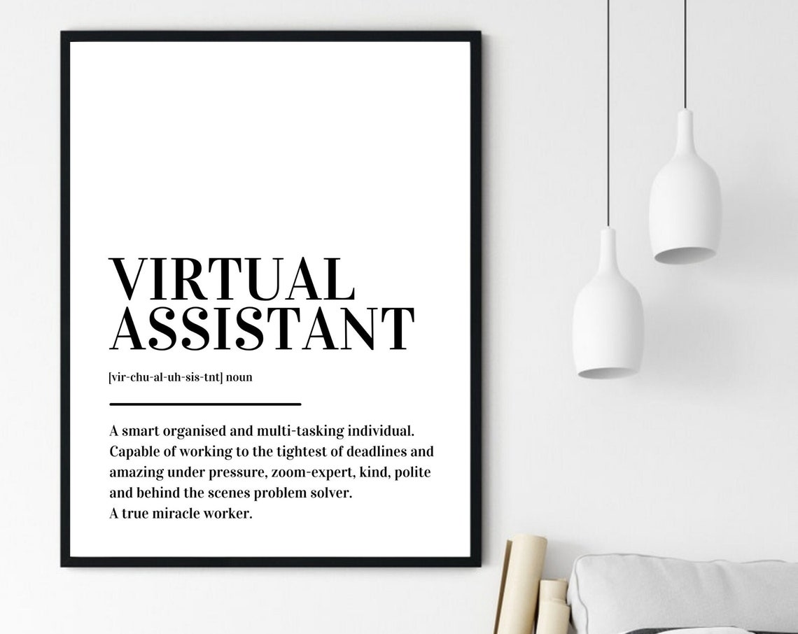 Virtual Assistant Appreciation Definition Miracle Worker Gift Poster - Image 6