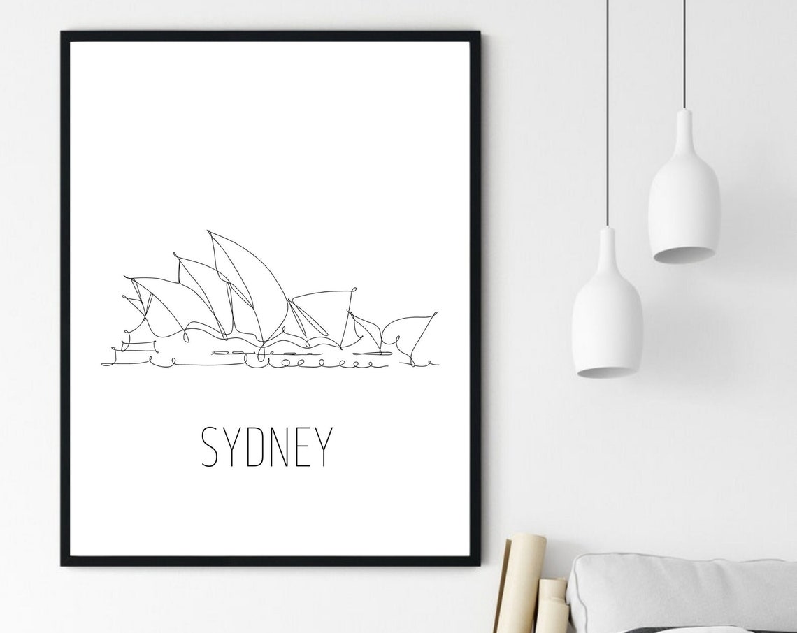 Sydney Opera House Line Art Poster Minimalist Australian Travel Decor - Image 6