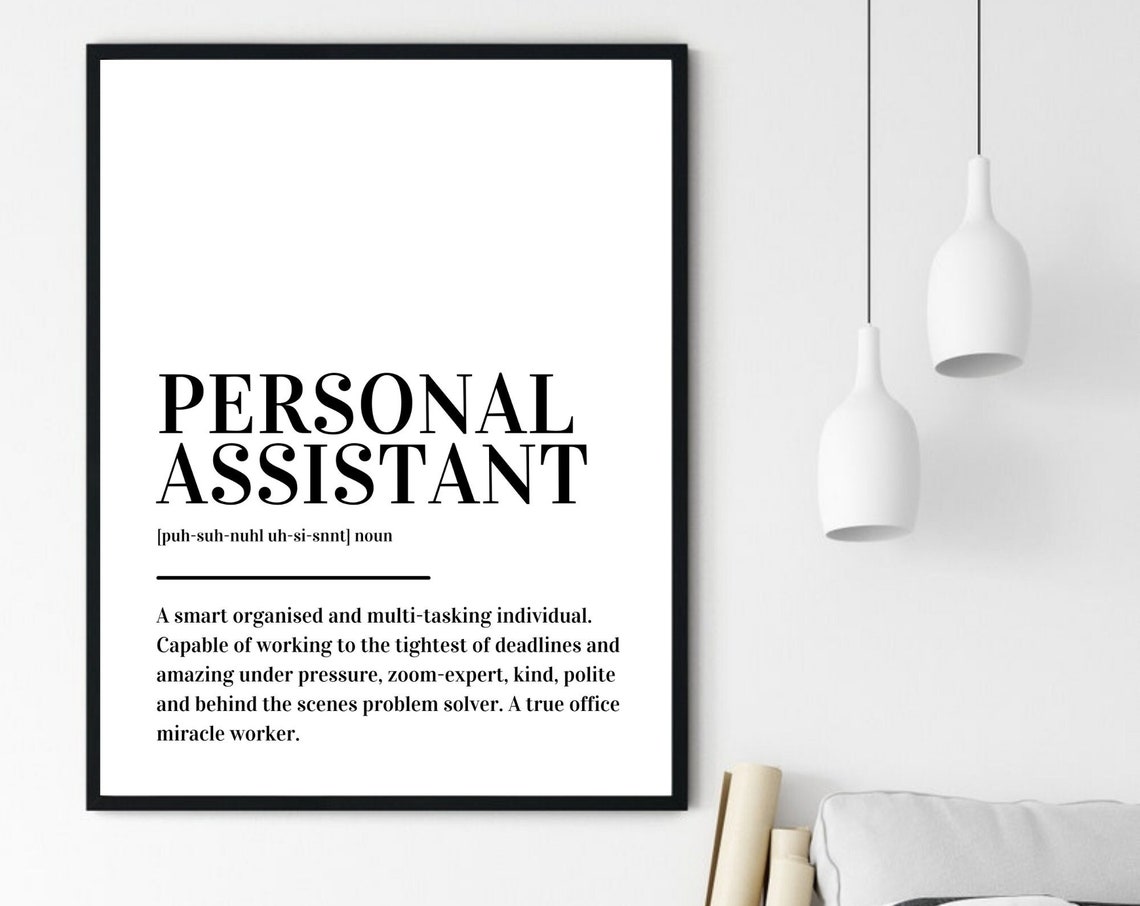 Personal Assistant Definition Poster Thank You Gift For Office Heroes - Image 6