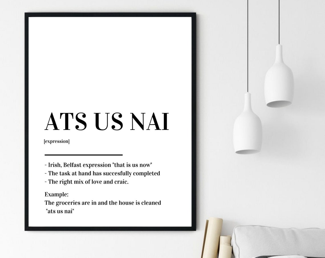 Ats Us Nai Belfast Irish Expression Craic Definition Quote Poster - Image 6