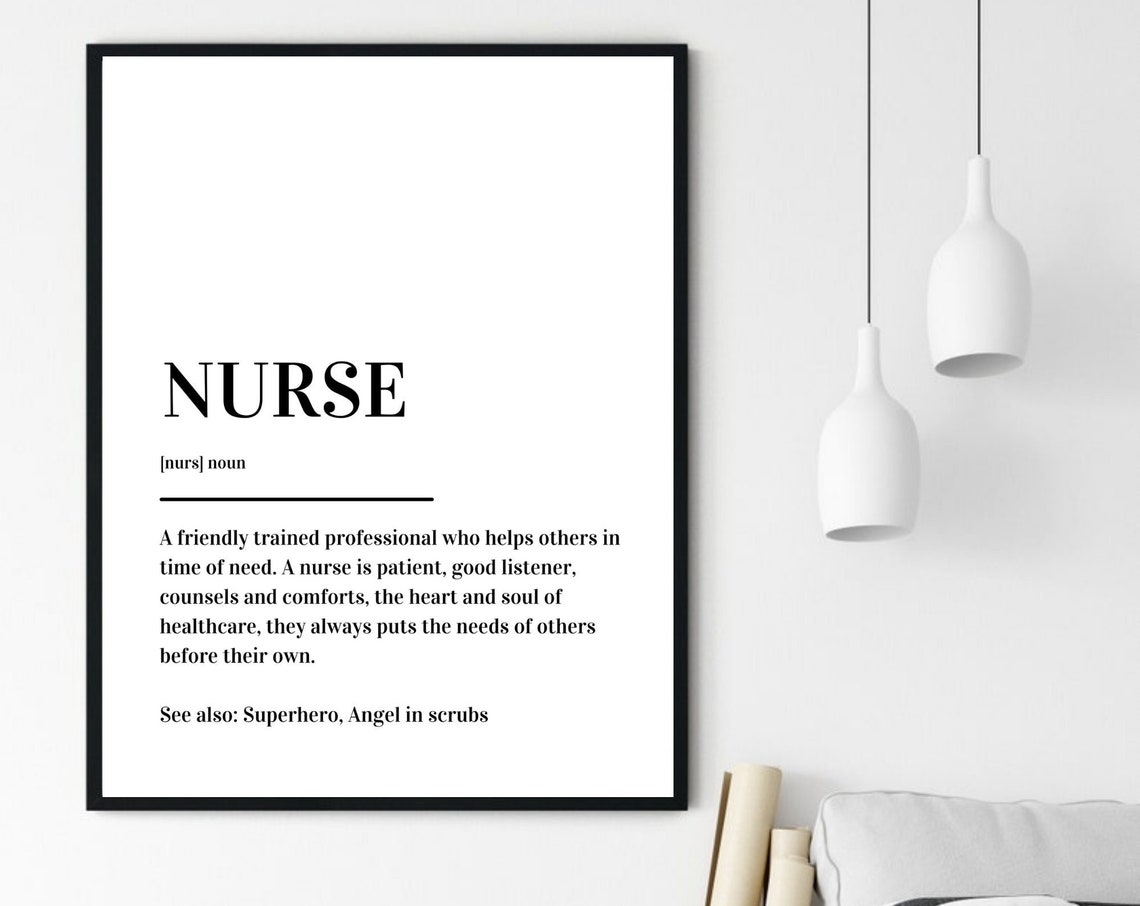 Nurse Definition Superhero Angel Scrubs Gift Appreciation Poster - Image 6