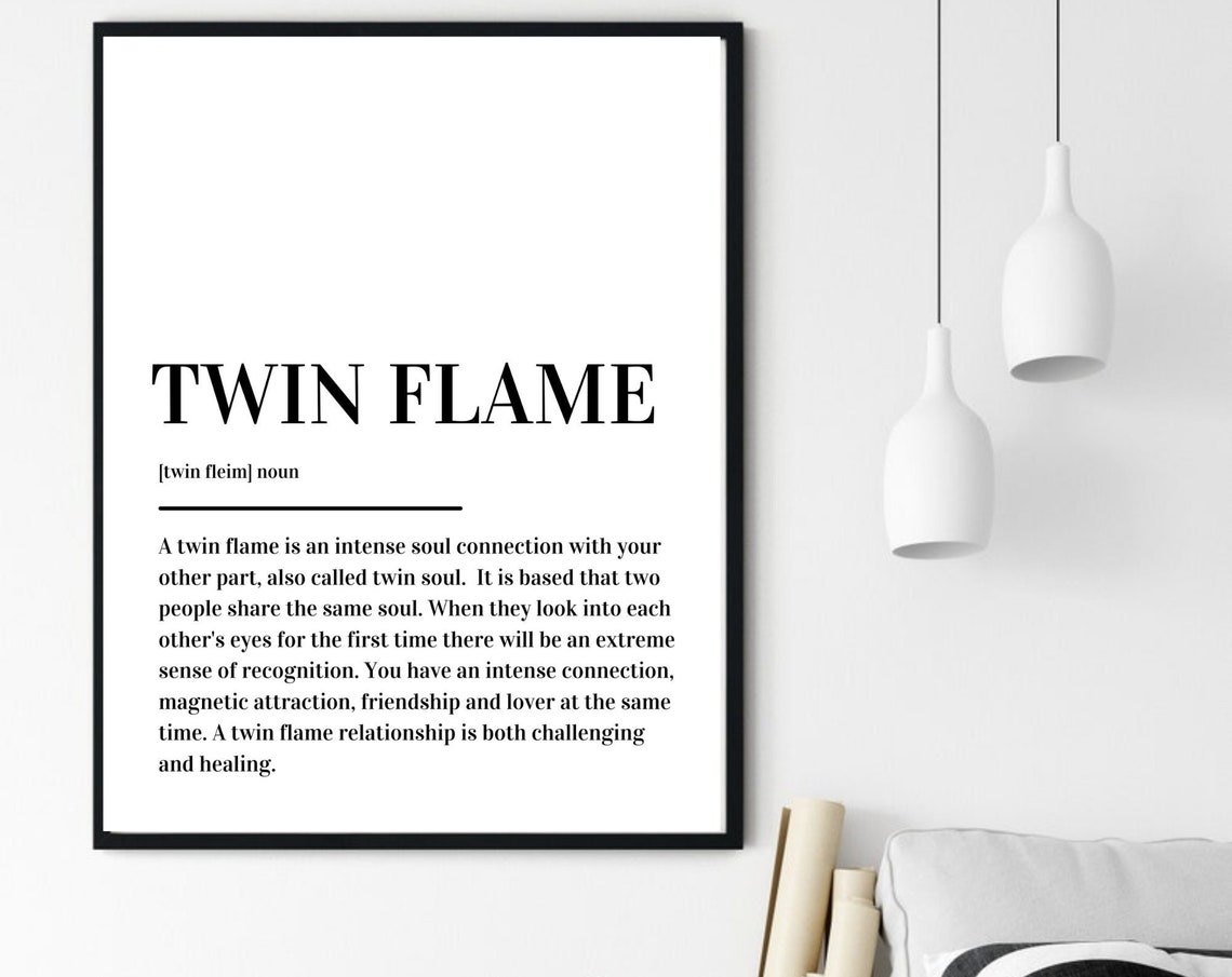 Twin Flame Definition Soul Connection Quote Dictionary Style Poster - Image 6