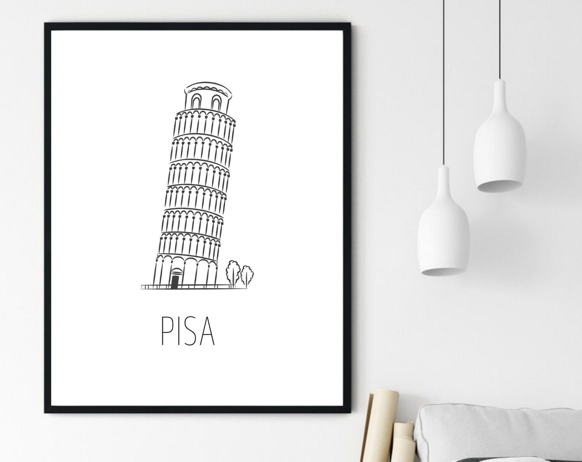 Pisa Print Tower Of Pisa Print Poster - Image 6