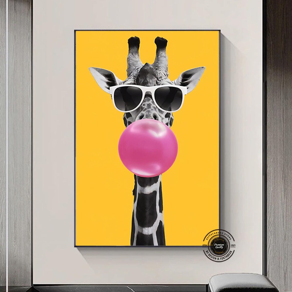 Giraffe Art Print, Fun Whimsical Animal Decor