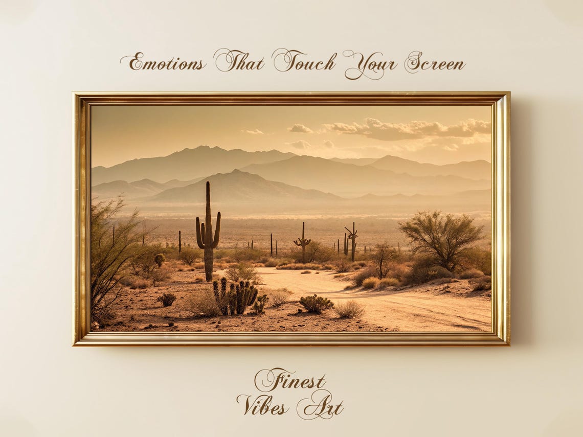 Desert Sunset Landscape Art For Samsung Frame Tv