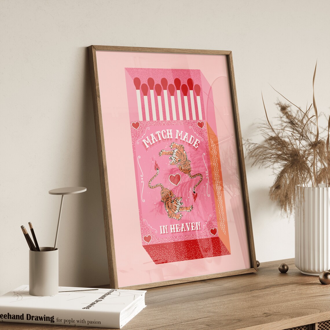 Tiger Match Made In Heaven Vintage Art Print - Image 5