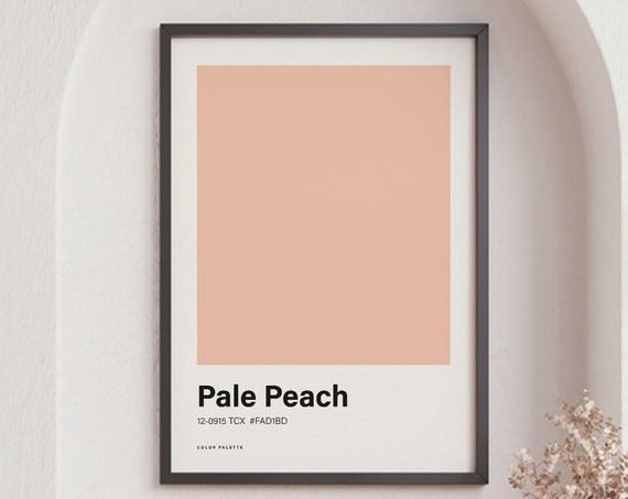 Pale Peach Color Poster Print Great Color Scheme Minimalistic Design Trending Colour Print Nordic Poster Art Complementary Wall Poster